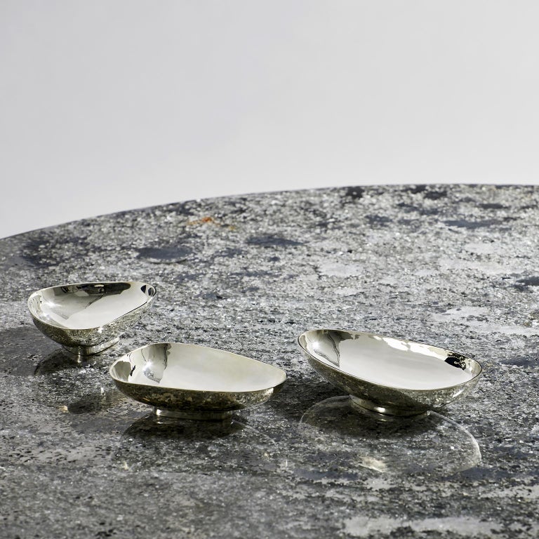 Cast  21st Century Coffee Table -Moon Light- Pewter Resin - Xavier Lavergne - France For Sale