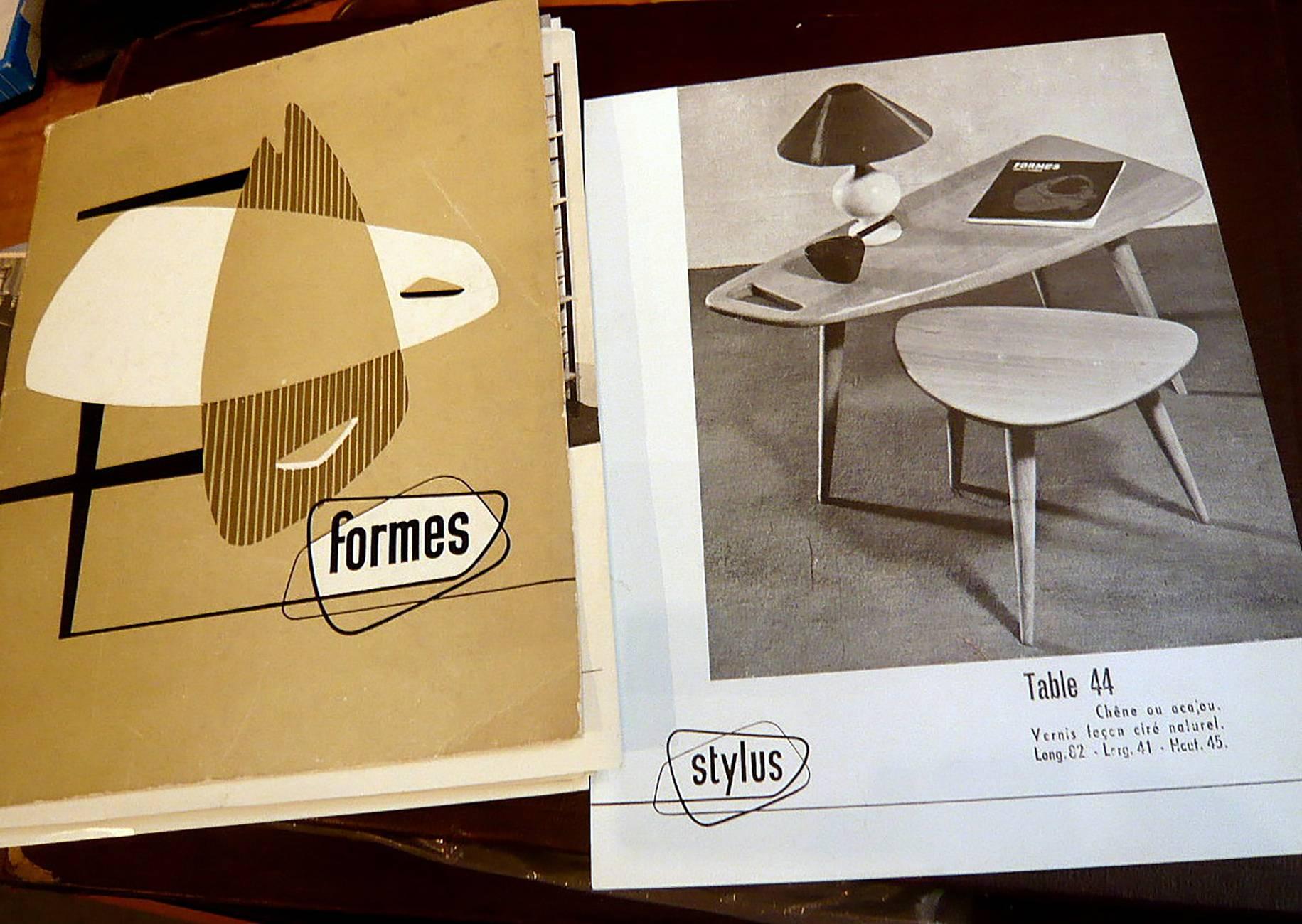 Coffee Table n ° 44 in Oak, Pierre Cruège for Forms, France, 1950 5
