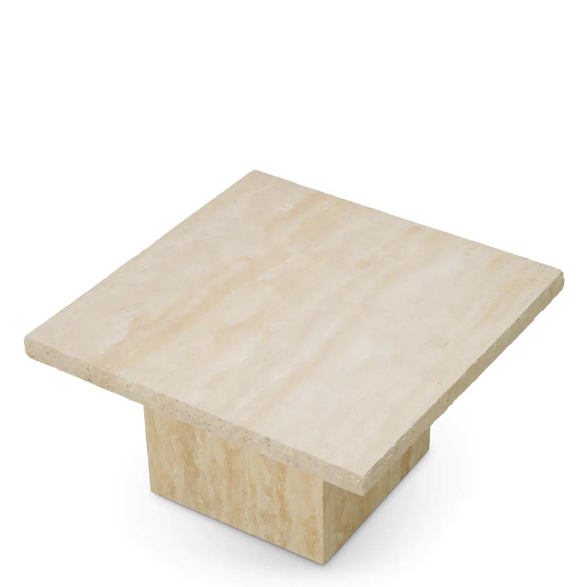 Coffee Table – Natural Travertine with Rough-Cut Edges In Good Condition For Sale In Saint-Ouen, FR