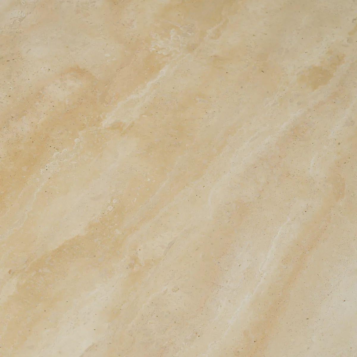 Coffee Table – Natural Travertine with Rough-Cut Edges For Sale 2