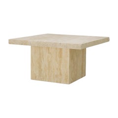 Coffee Table – Natural Travertine with Rough-Cut Edges