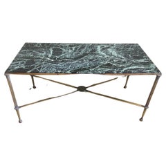 Coffee Table, Neo Classic, Green Marble, French, 1950