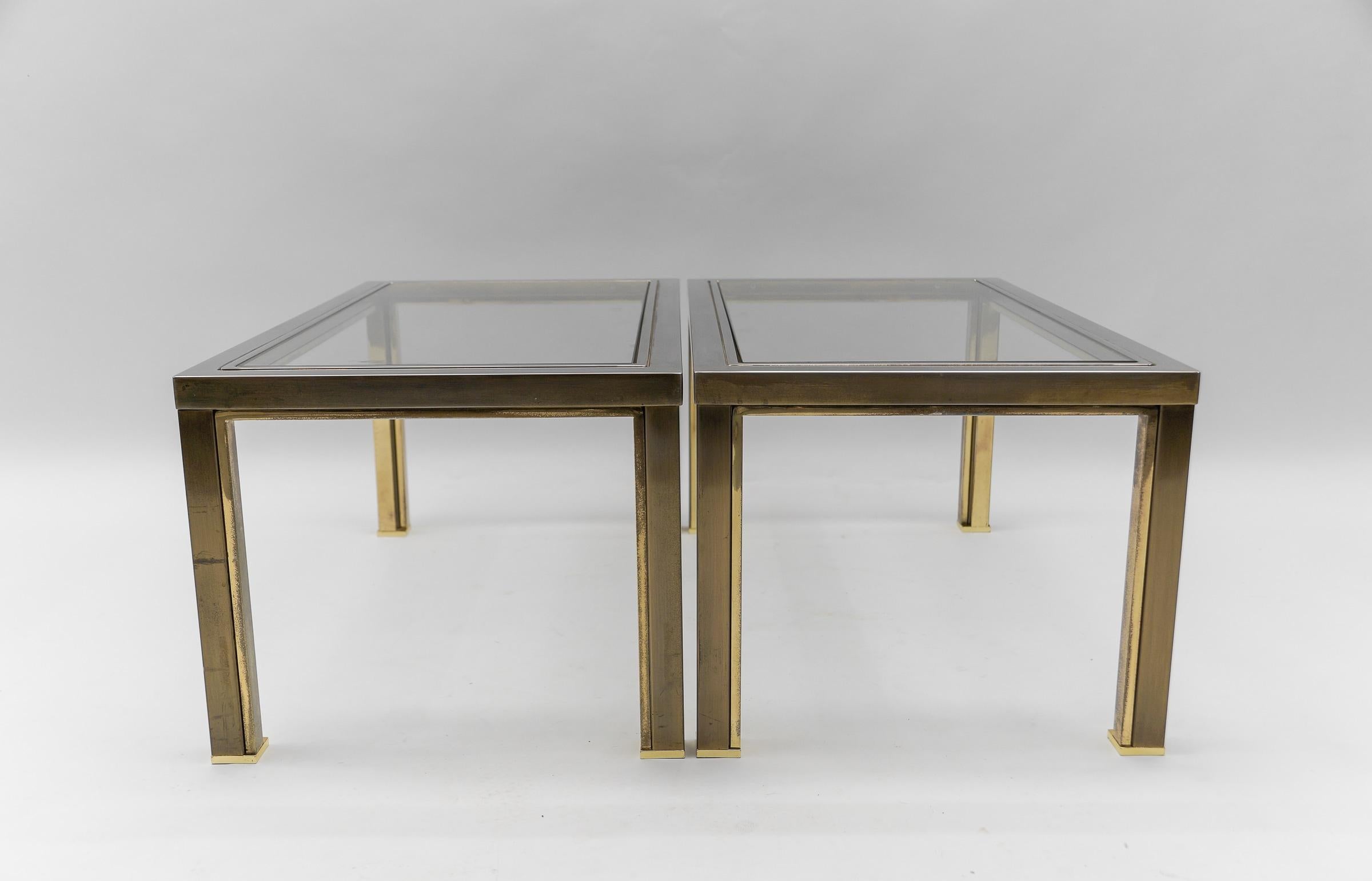 Coffee Table & Nesting Tables from Maison Charles, France 1970s, Set of 3 For Sale 1