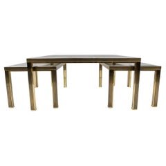 Coffee Table & Nesting Tables from Maison Charles, France 1970s, Set of 3