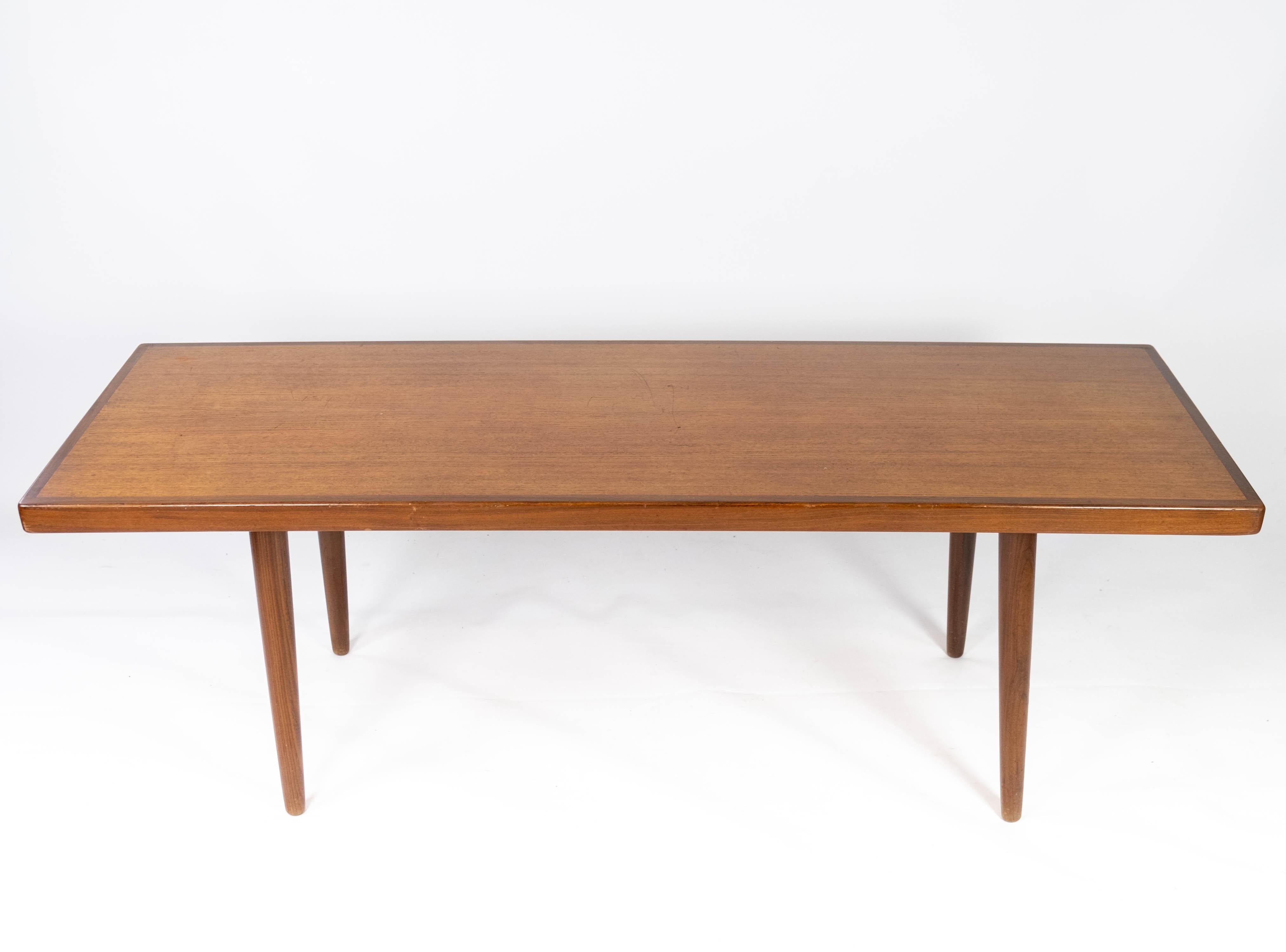Mid-Century Modern Coffee Table Made In Teak, Danish Design From 1960s For Sale