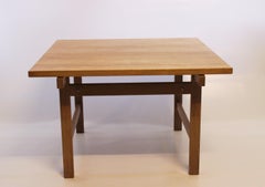 Table basse fabriquée en chêne par Hans J. Wegner pour PP Furniture des années 1960