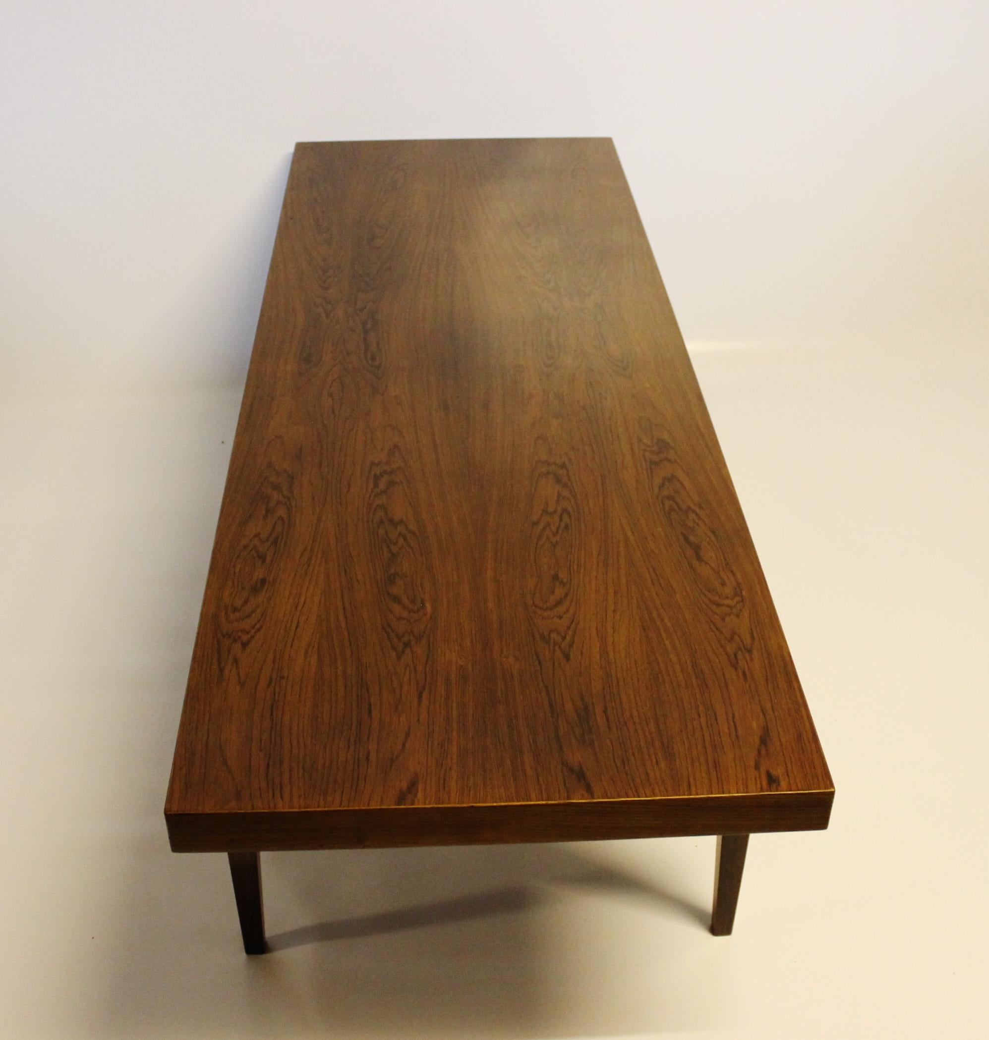 Mid-20th Century Coffee Table of Rosewood by Severin Hansen and Haslev, 1960s