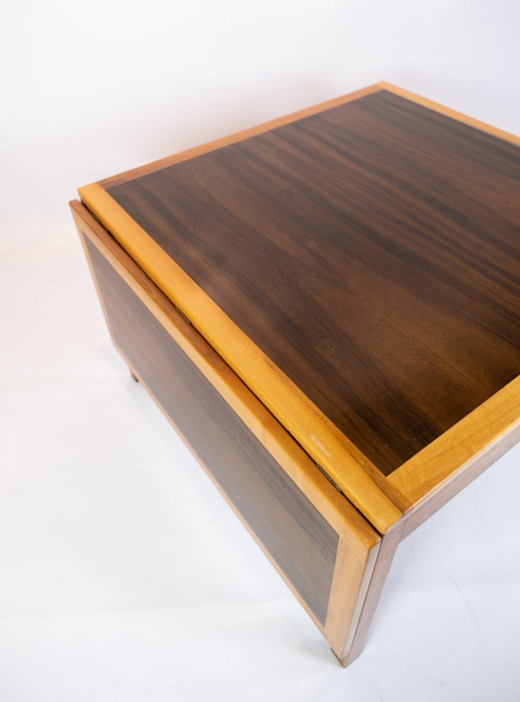 Coffee Table of Rosewood with Extensions, Designed by Børge Mogensen In Fair Condition In Lejre, DK