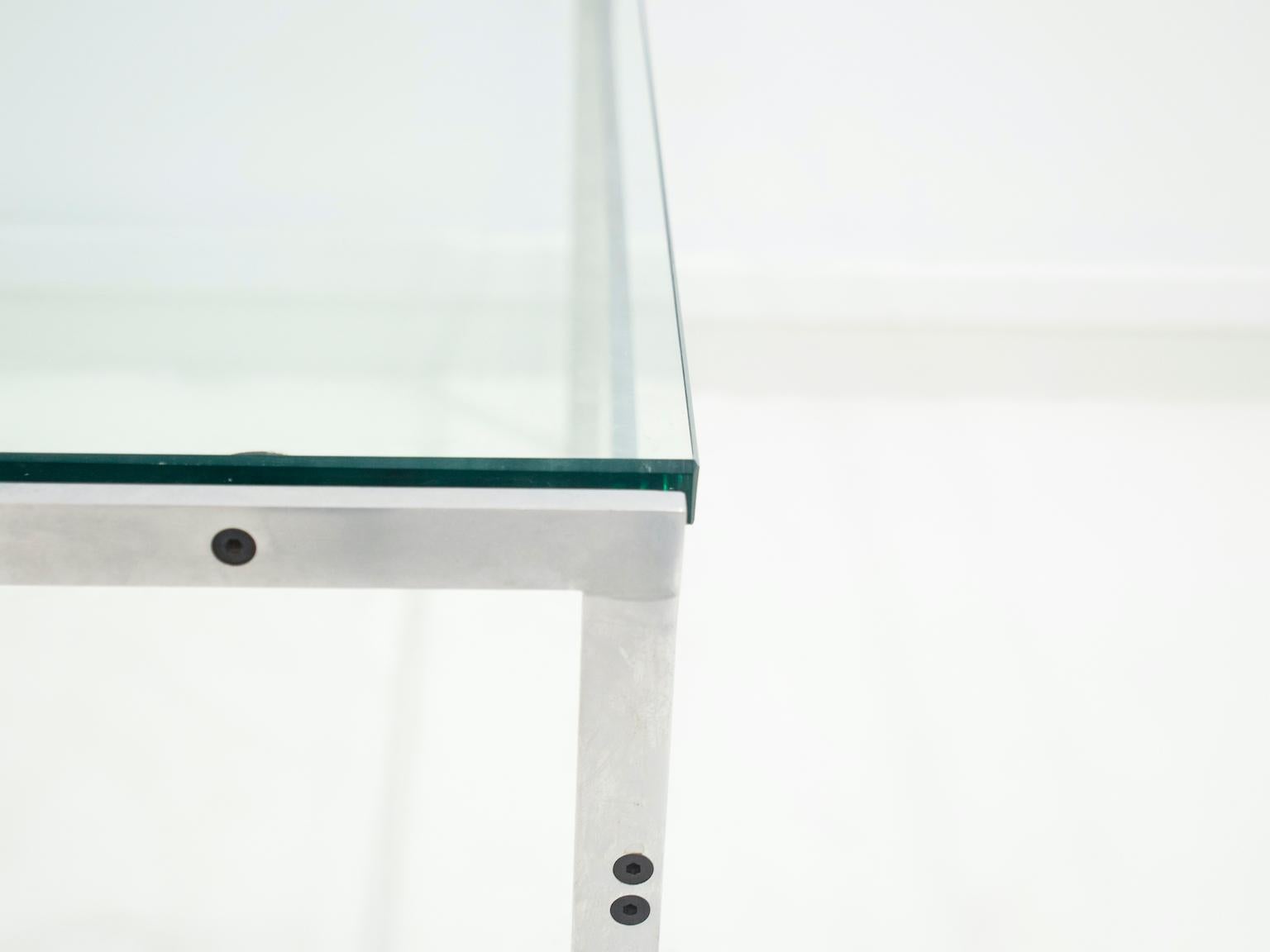 Coffee Table of Steel and Glass by Preben Fabricius and Jørgen Kastholm In Good Condition In Madrid, ES