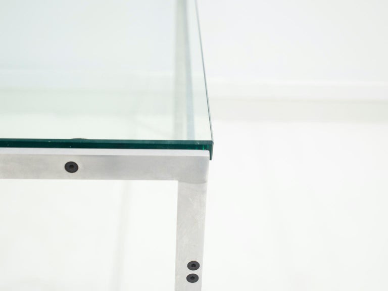 Coffee Table of Steel and Glass by Preben Fabricius and Jørgen Kastholm In Good Condition For Sale In Madrid, ES
