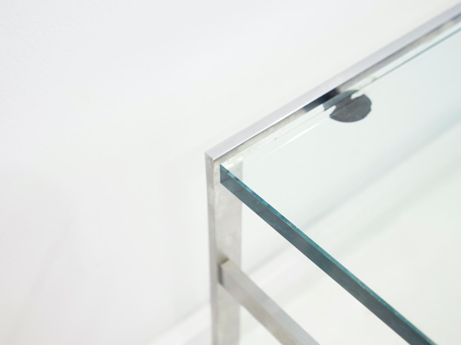 Coffee Table of Steel and Glass by Preben Fabricius and Jørgen Kastholm 2