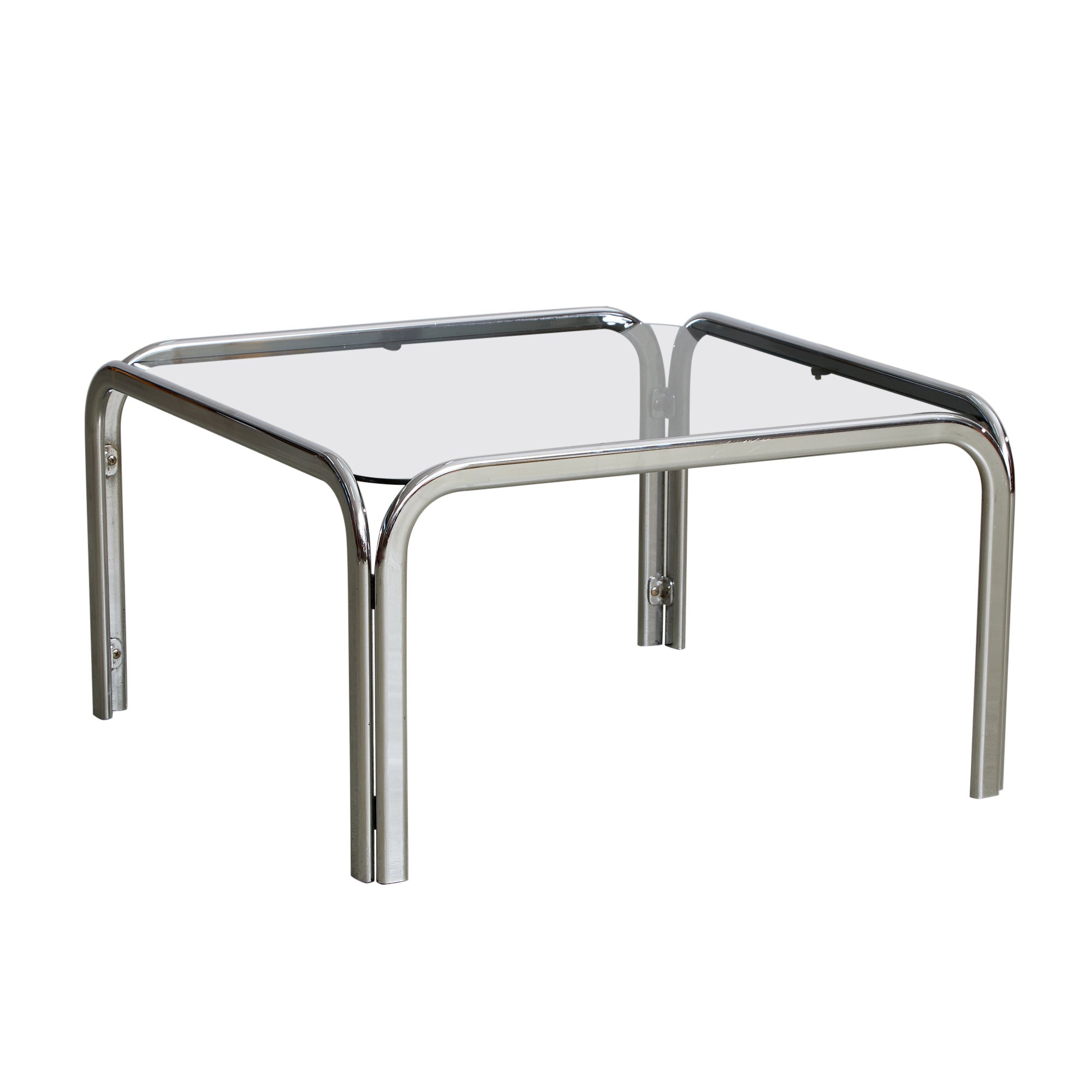 Coffee Table on Curved Chrome Legs