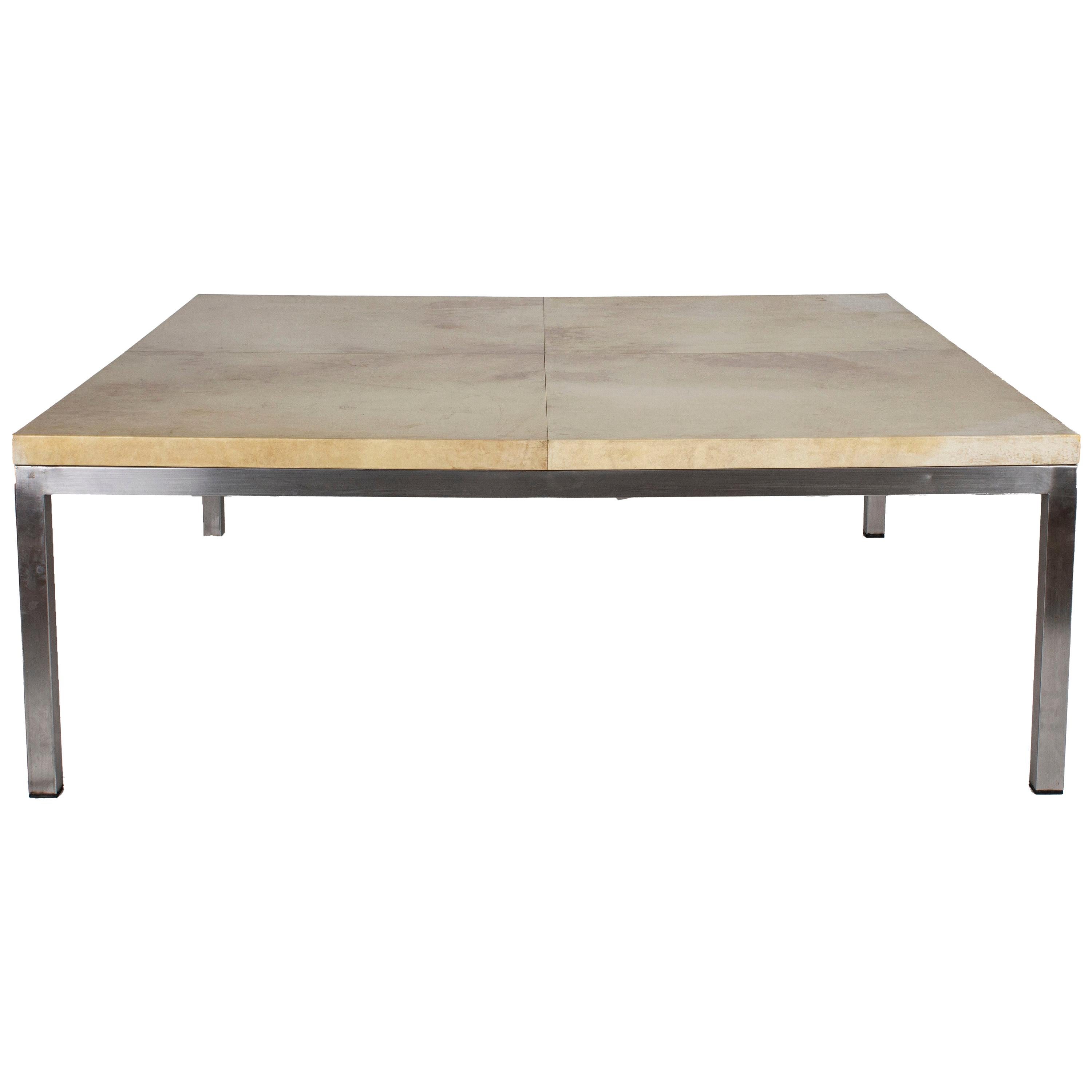 Coffee Table on Stainless Steel Base