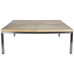 Coffee Table on Stainless Steel Base