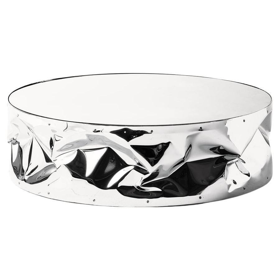 Coffee table on wheels Opinion Ciatti Tab.ulone design Bruno Rainaldi - Chrome
