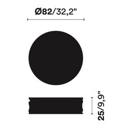 Coffee table on wheels Opinion Ciatti Tab.ulone design Bruno Rainaldi - Gold