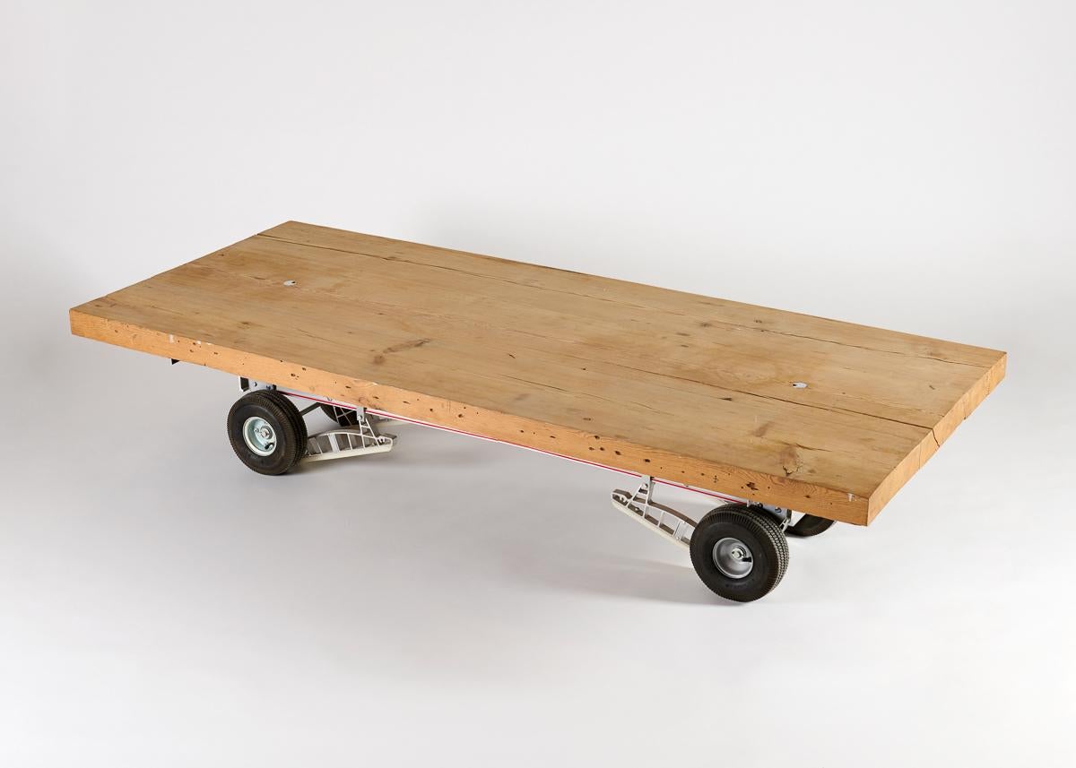 Coffee Table on Wheels, Thierry Despont, US, 20th Century In Good Condition For Sale In New York, NY