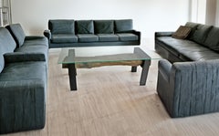 Coffee Table  - One Of A Kind - Made From A Wood Log And Metal