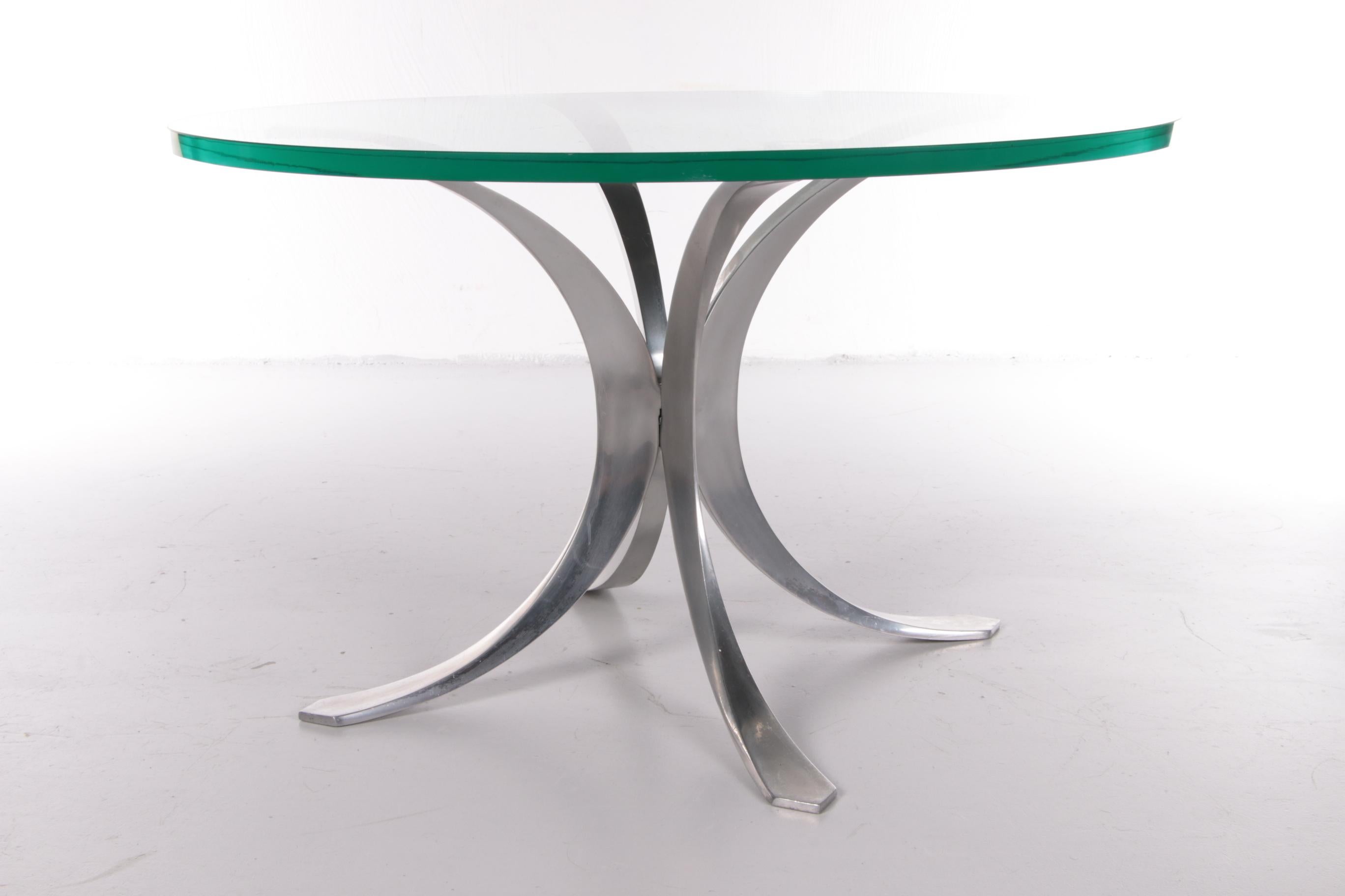 Aluminum Coffee Table or Side Table with x Model Base