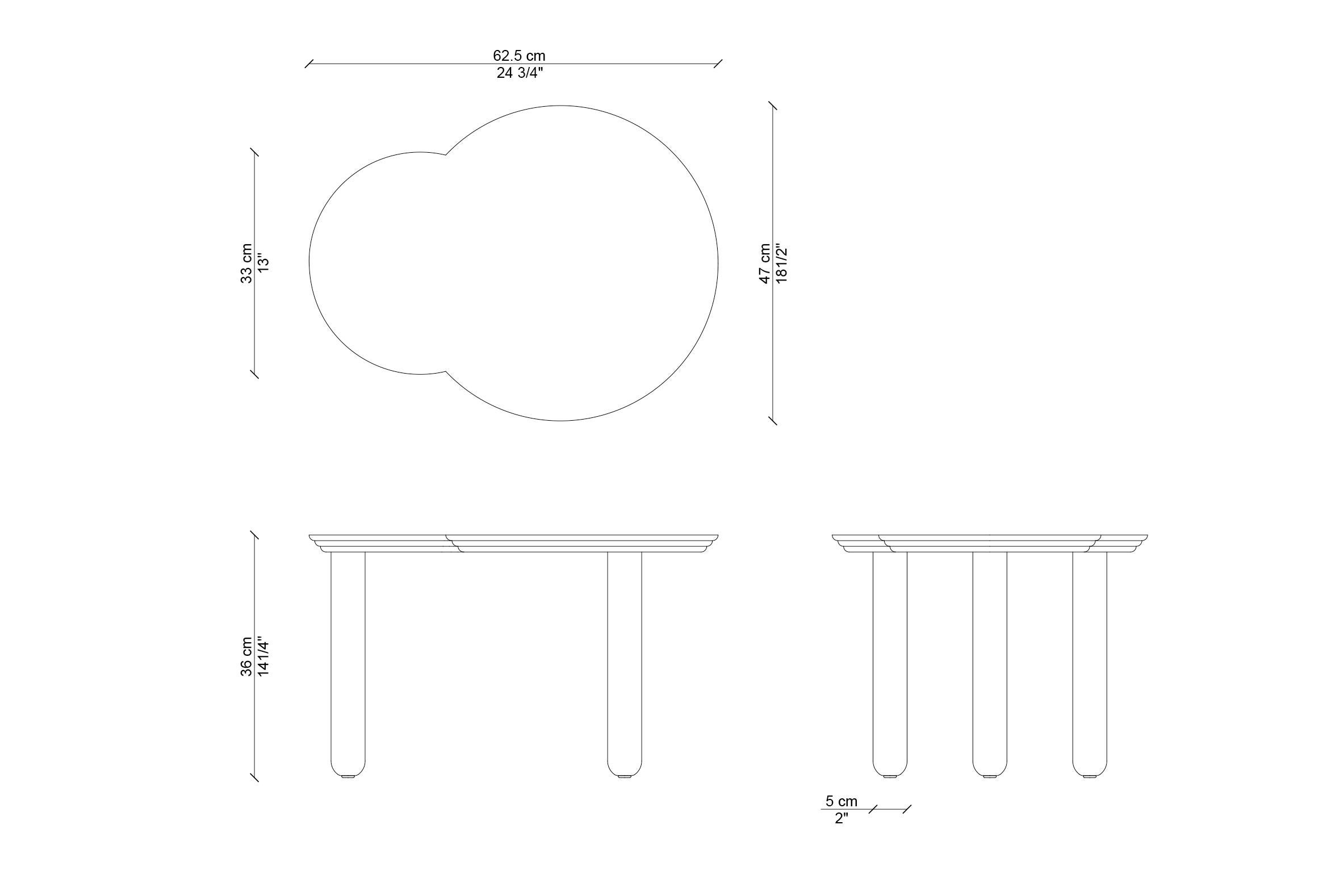 Mesa de centro Otto de madera de abedul estratificada a mano - EN STOCK en venta 4