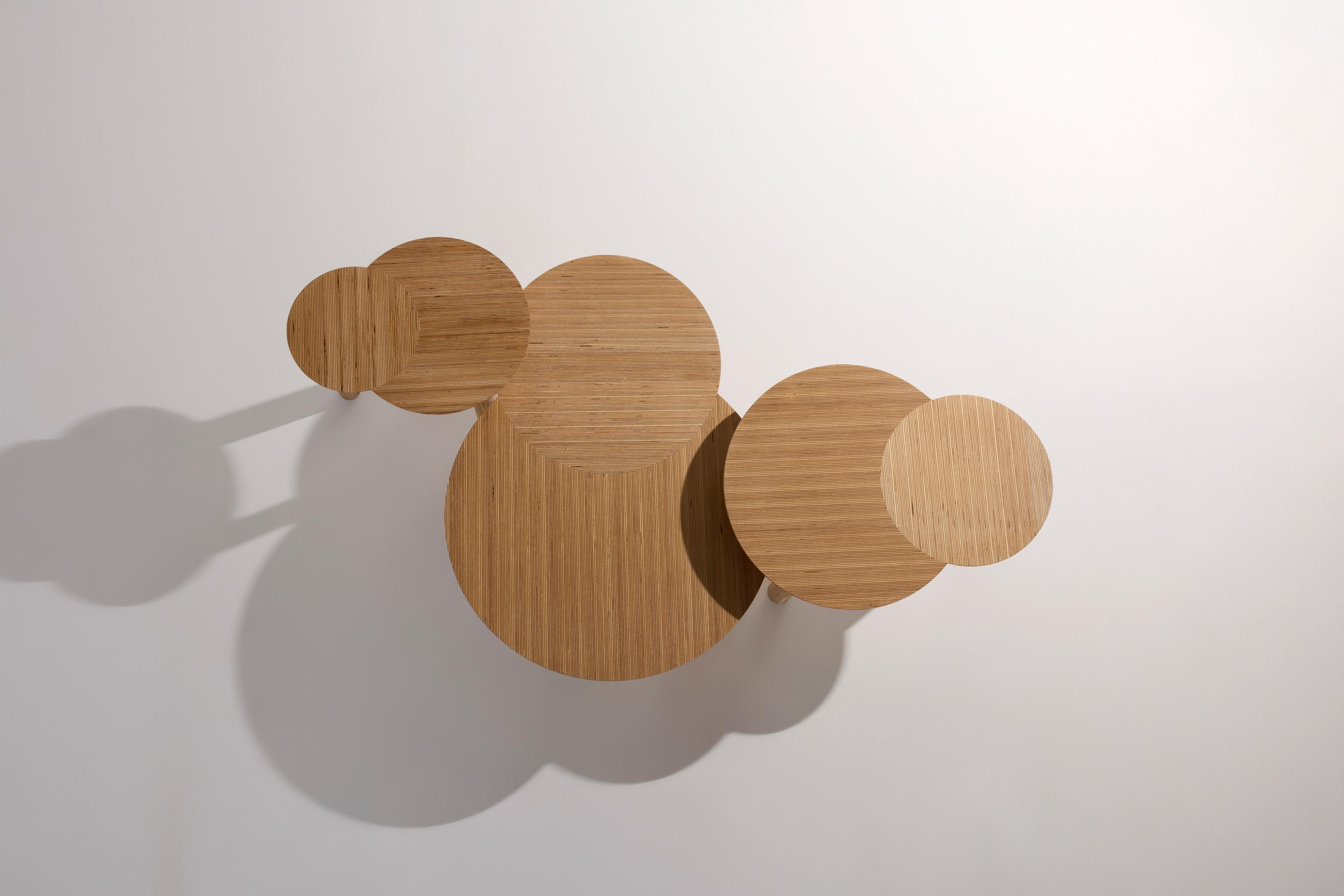 Mesa de centro Otto de madera de abedul estratificada a mano - EN STOCK Hecho a mano en venta