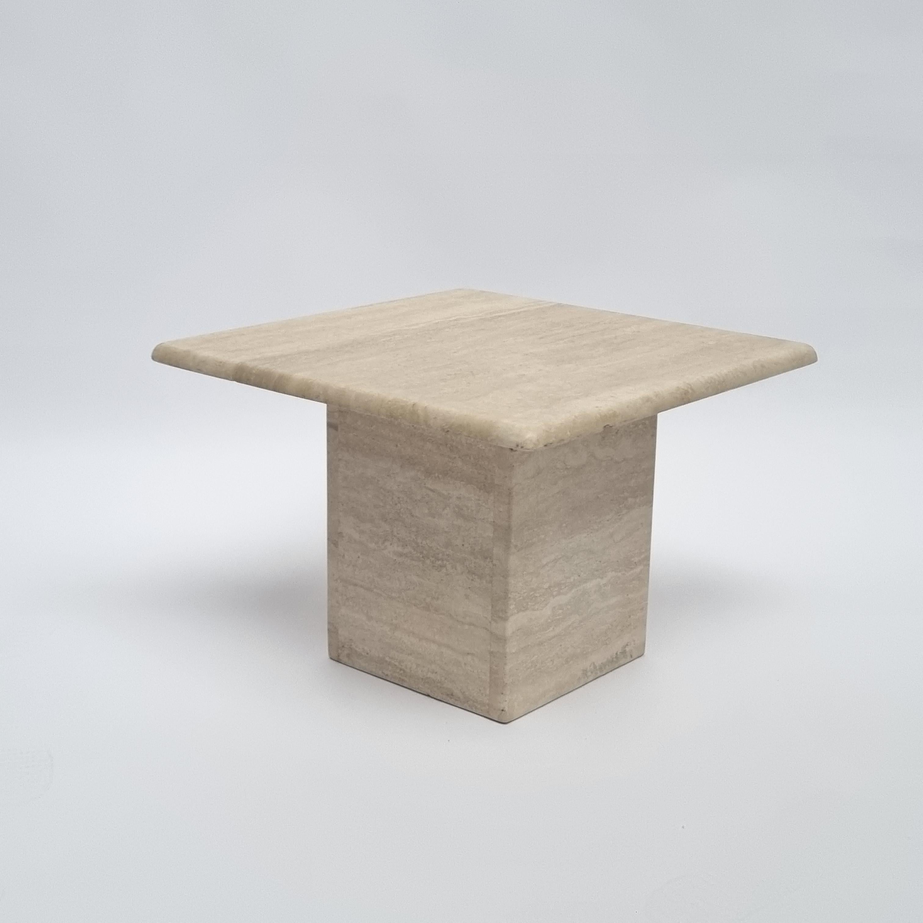 Italian Coffee Table Out of Travertine, 1970s, Italy