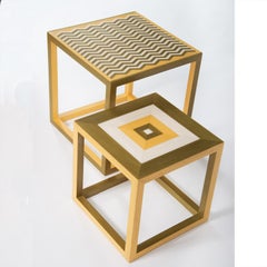 Coffee table Partenope in traditional marquetry, made in Sorrento