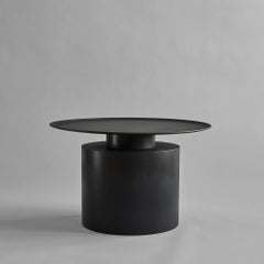 Coffee Table, Pillar Model, Design Like a Modern Sculpture in plated metal.