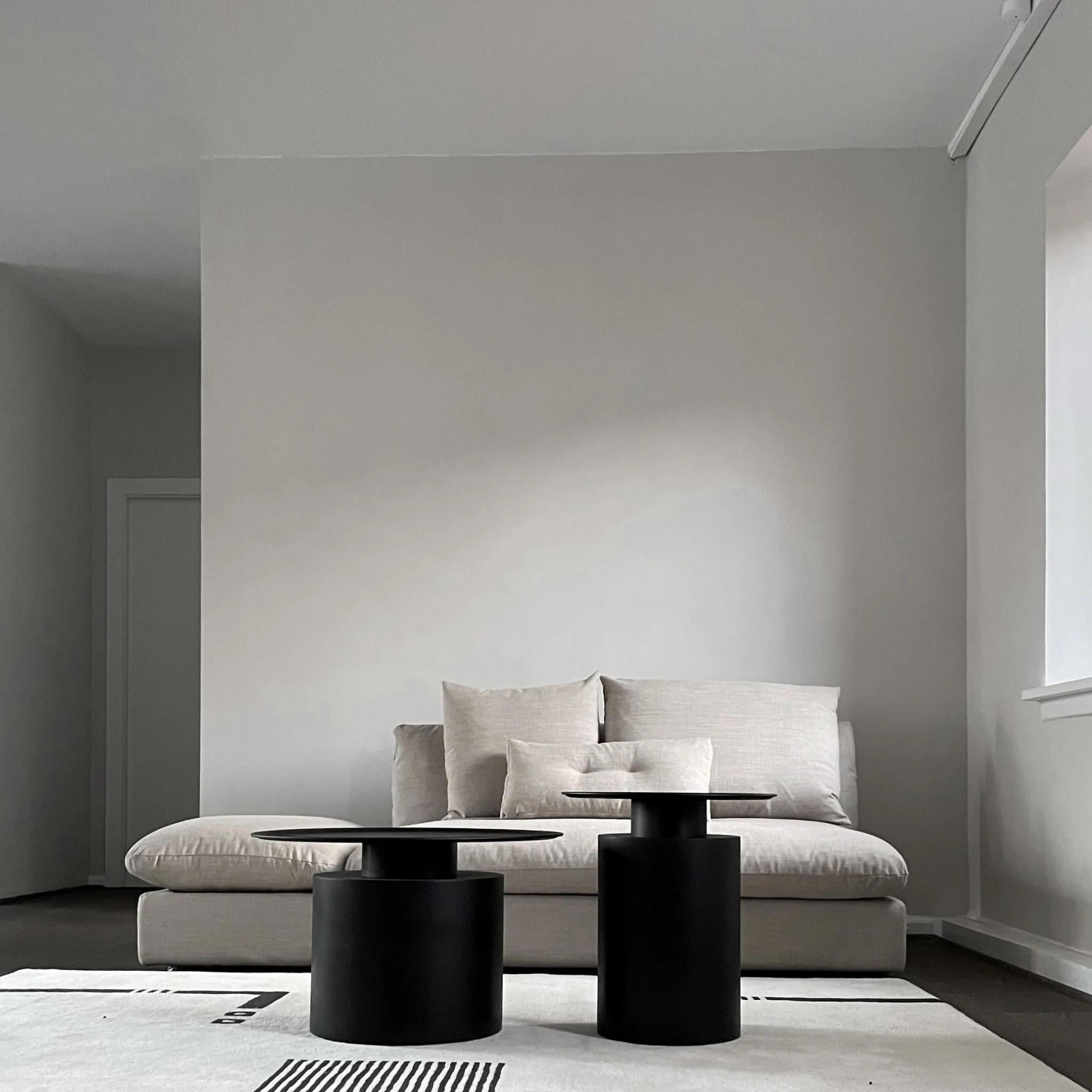 Coffee Table, Pillar Model, Design Like a Modern Sculpture in plated metal. In New Condition For Sale In Saint-Ouen, FR