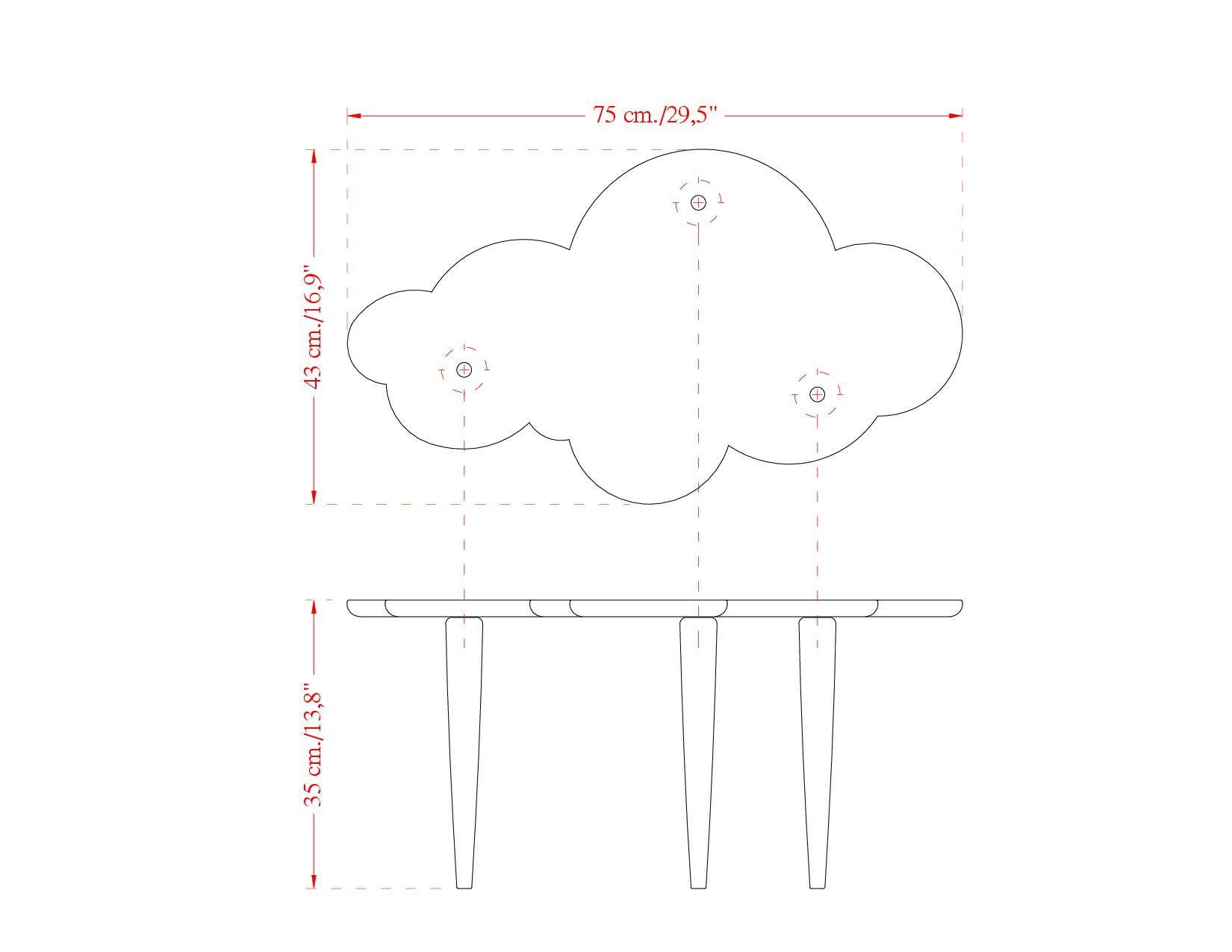 Italian Cloud Coffee Table  Scagliola Art Top Wooden  Legs Handmade in Italy by Cupioli