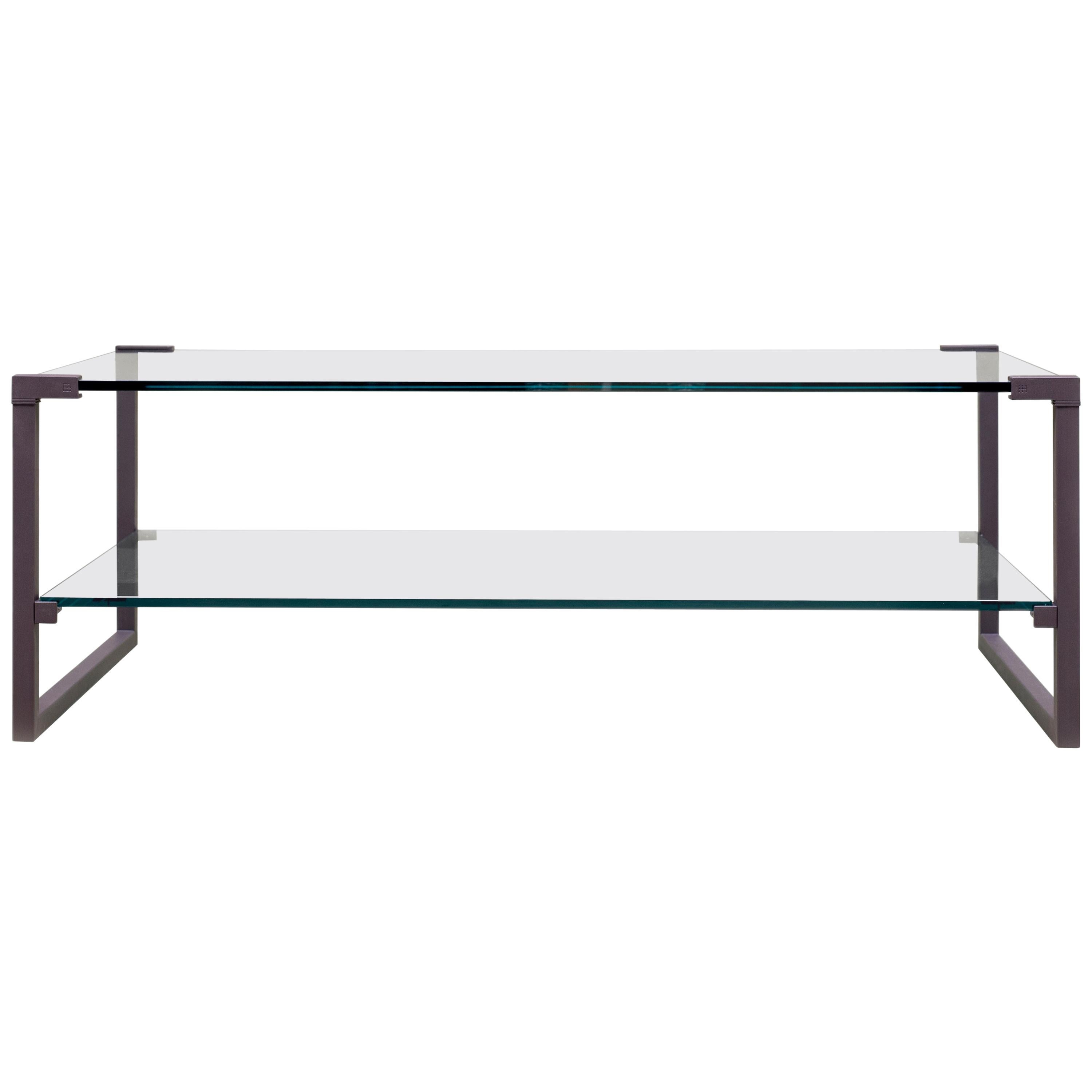 21st Century Bauhaus Style Ristretto & Clear Glass Lucas T55D Center Table