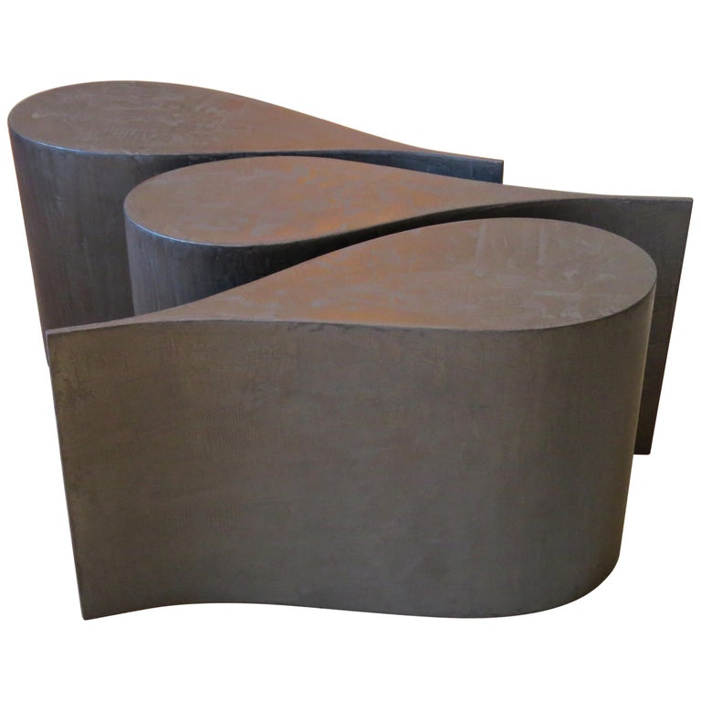 Kaffeetisch, Sperrholz Beschichtetes Titan, Extrem Leicht, Drei Teile, Set 1