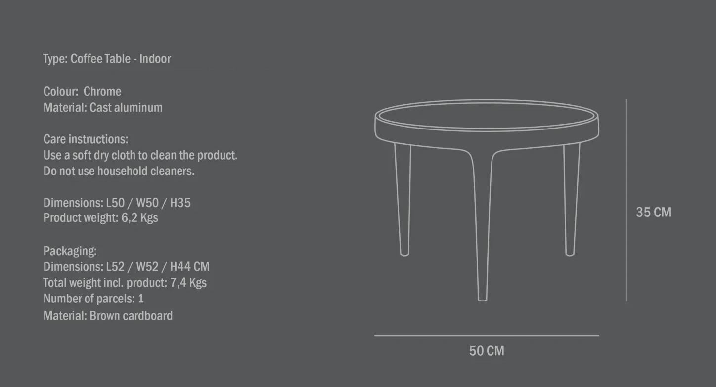 Coffee Table, Polished Cast Aluminium and Chrome, Contemporary Work. For Sale 5