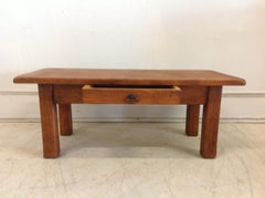 Coffee Table Provencal Style Varnished Early 20th Century in Oakwood