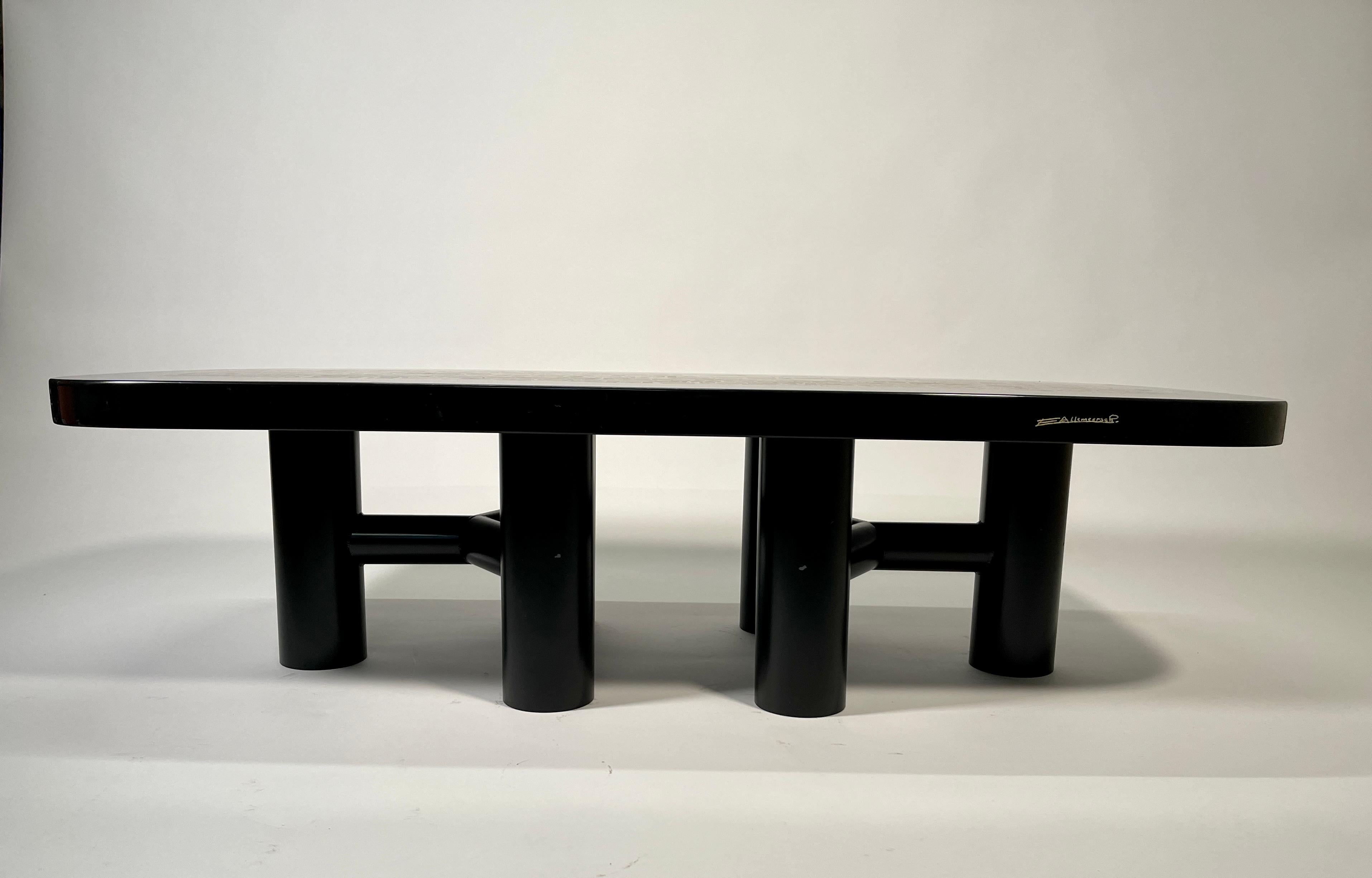 Late 20th Century Coffee Table Rectangular in Tiger Eyes by Etienne Allemeersch