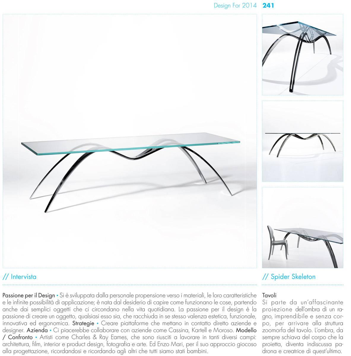 XXIe siècle et contemporain Table basse centre de table à cocktail avec miroir en acier et plateau en verre, design de collection araignée en vente