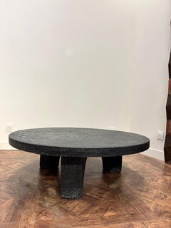 Coffee table, resin and stone France, signed, Circa 1970's
