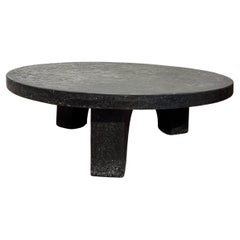 Coffee table, resin and stone France, signed, Circa 1970's