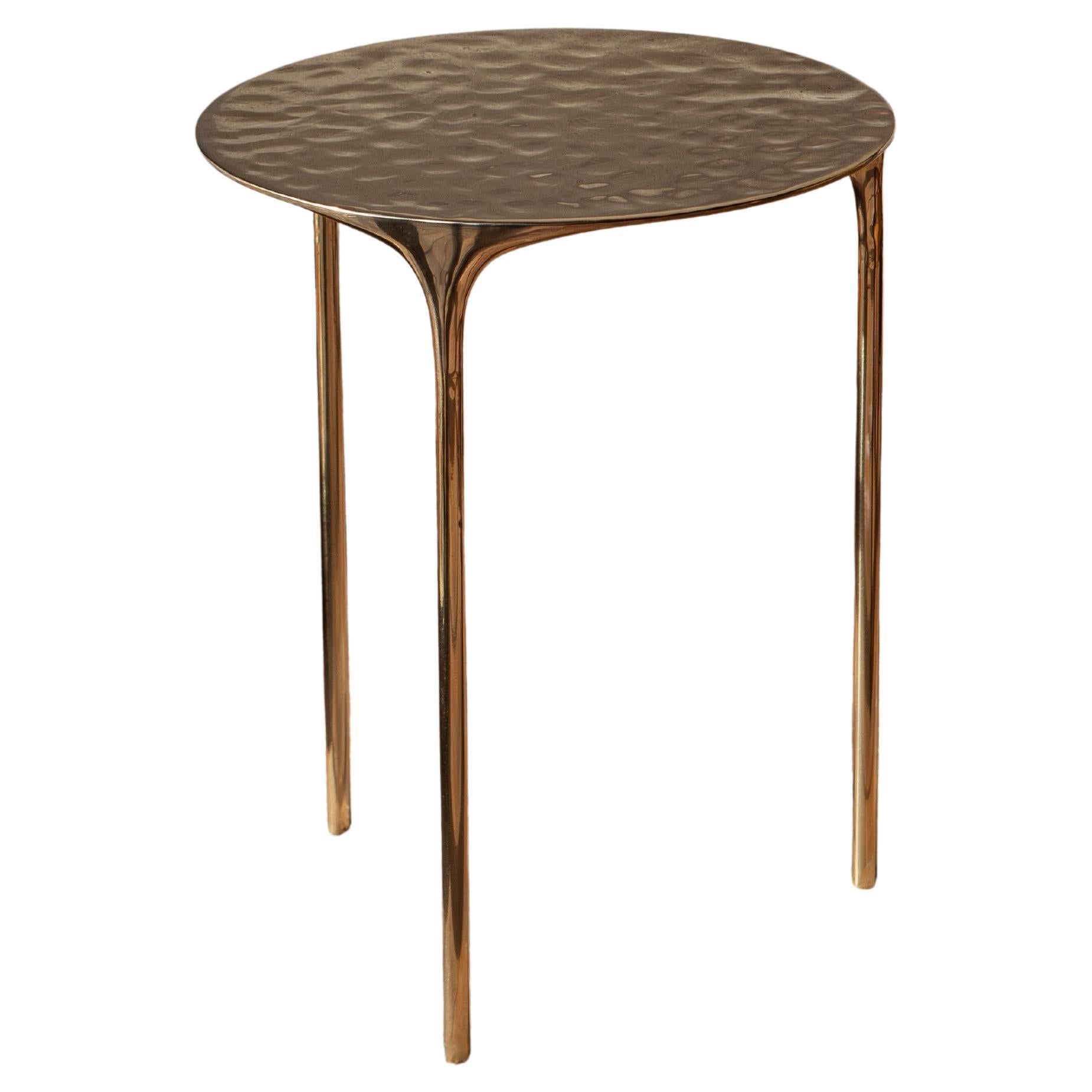 Table basse - Rippled Brass