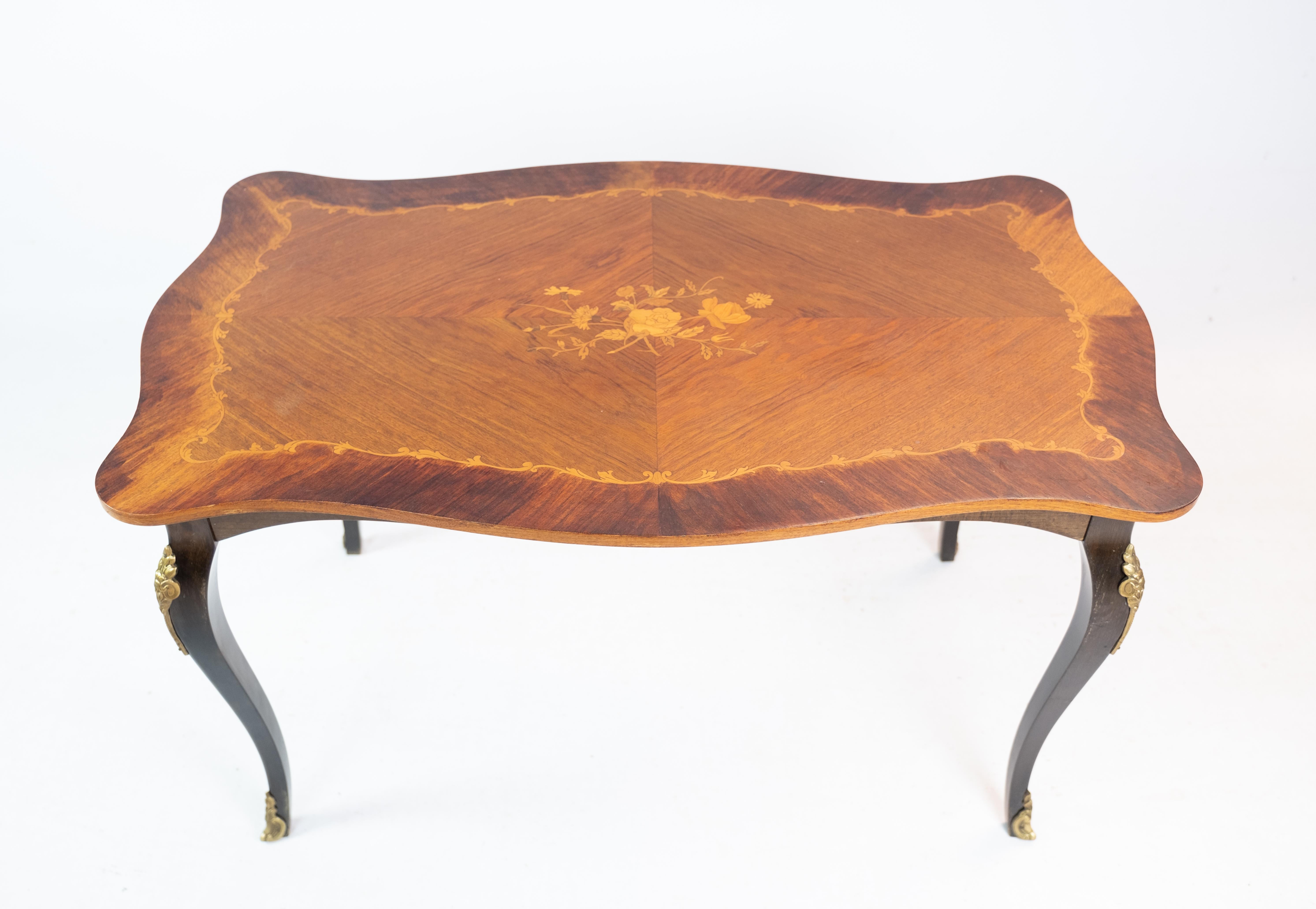 Mid-20th Century Coffee Table, Rococo, Rosewood, Marquetry, 1930 For Sale
