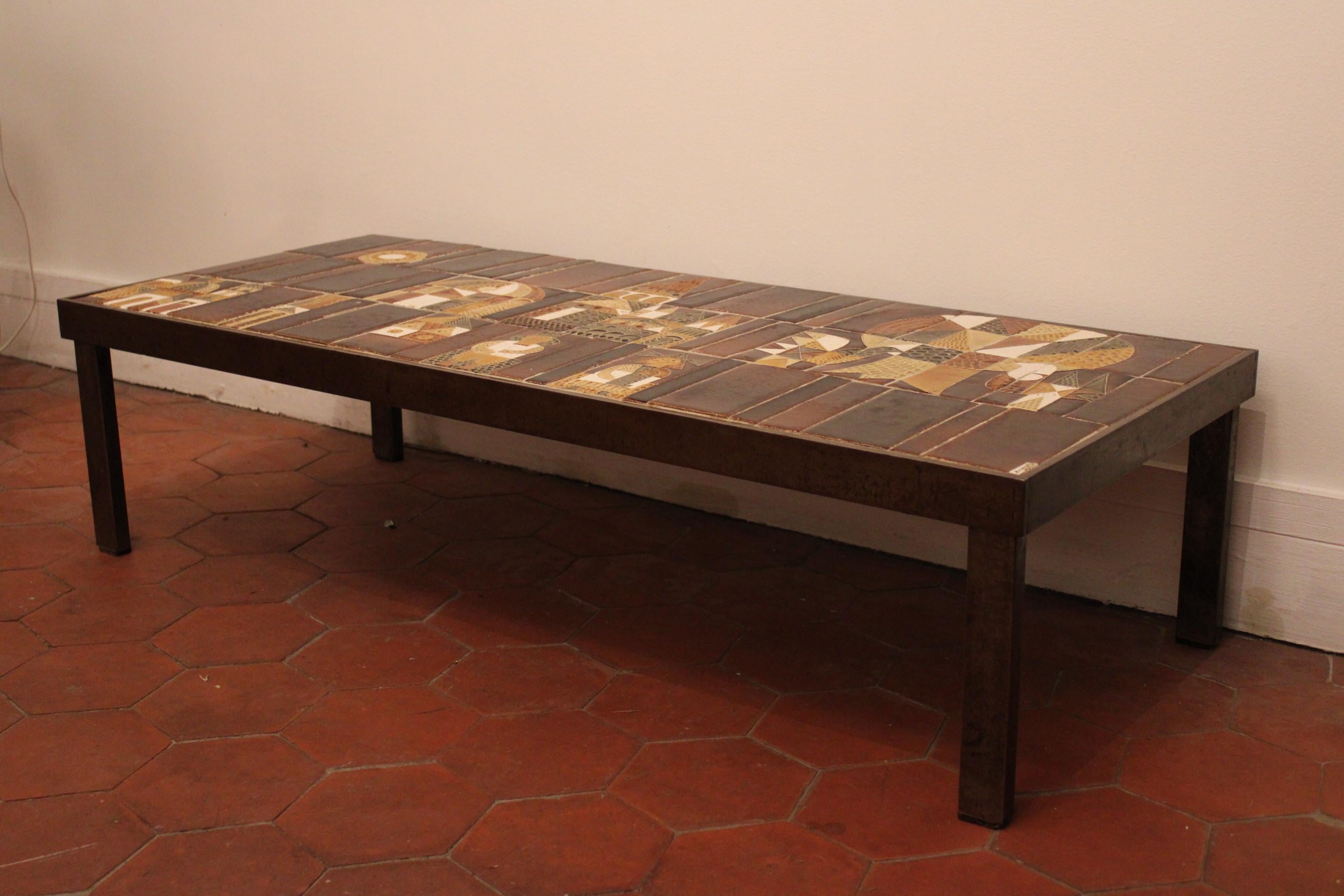 Mid-Century Modern Coffee Table, Roger Capron