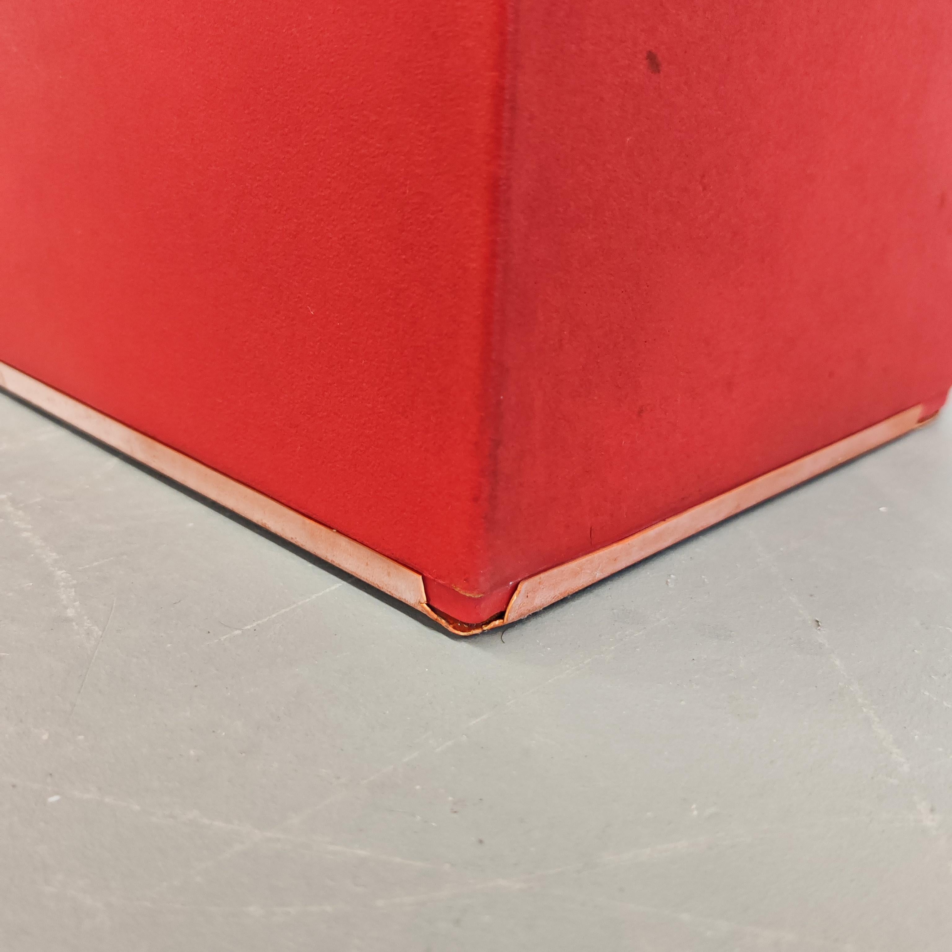 Coffee Table red 70s composed of 3 modules of 