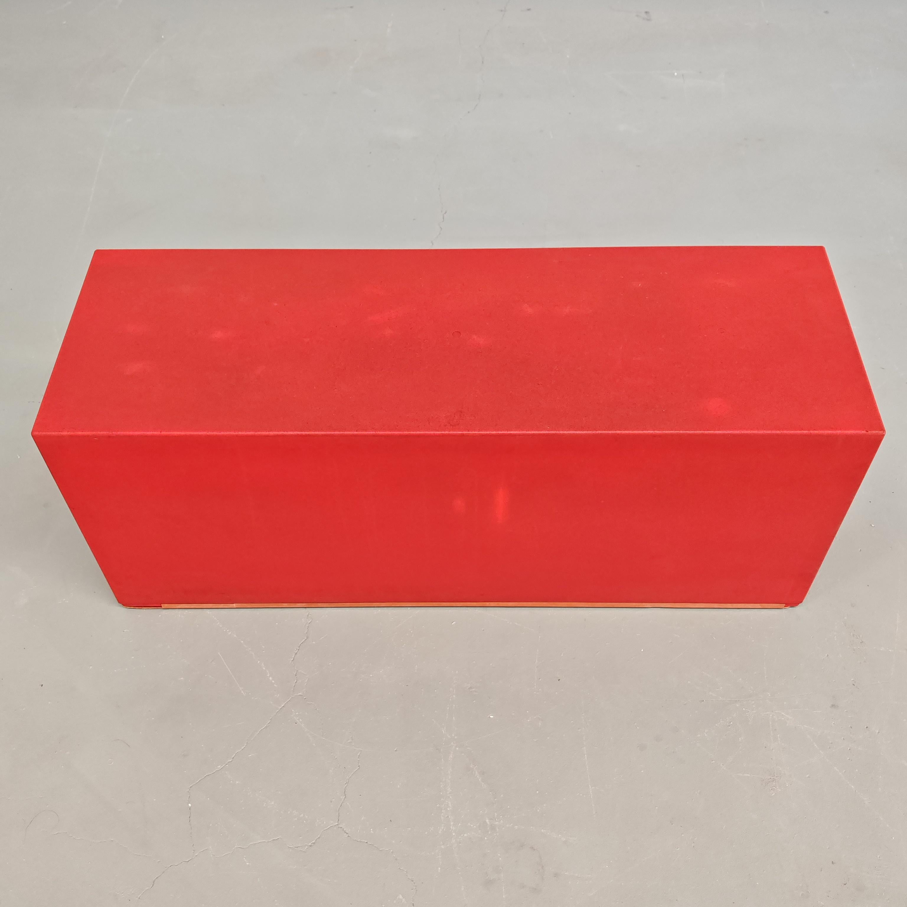 Coffee Table red 70s composed of 3 modules of 
