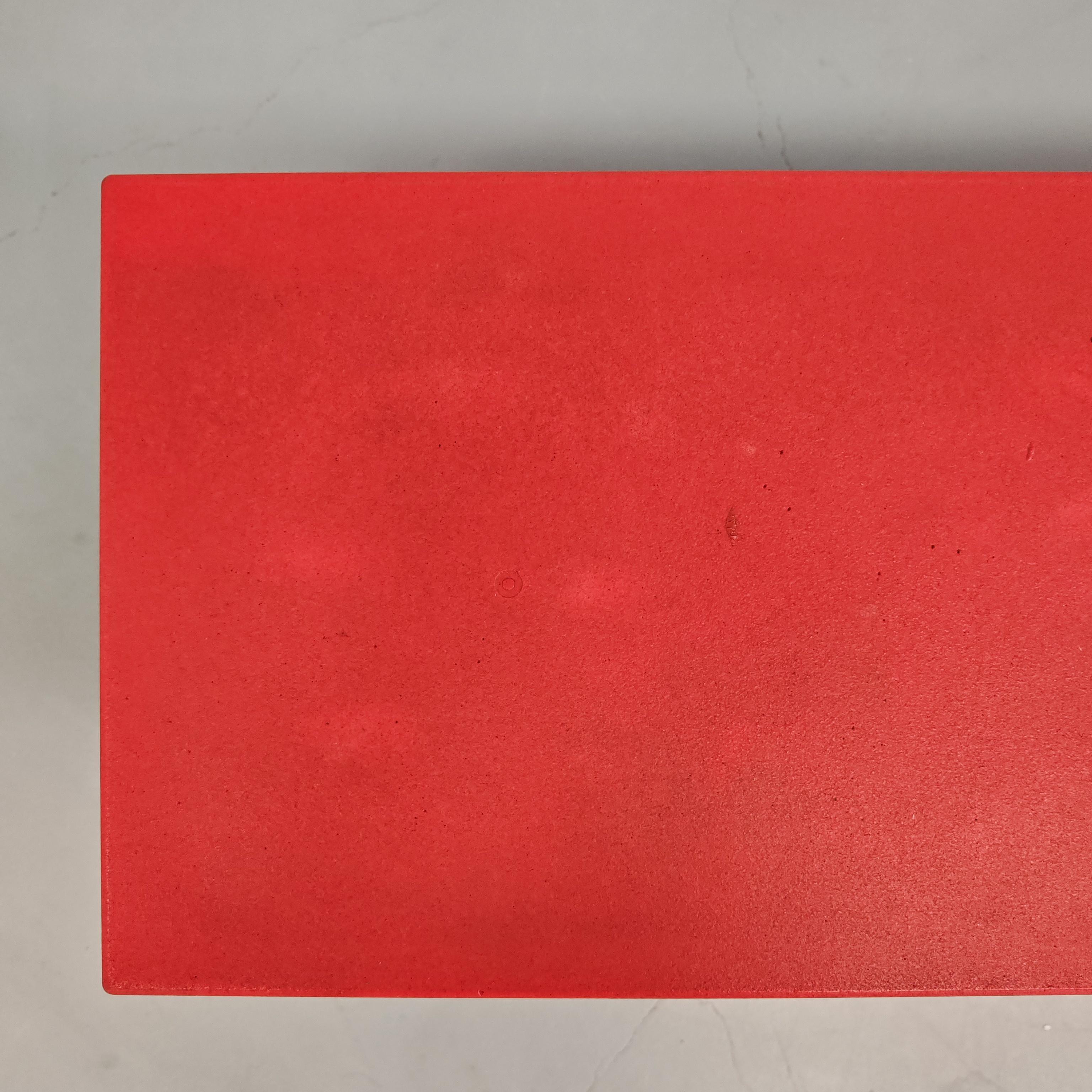 Coffee Table red 70s composed of 3 modules of 