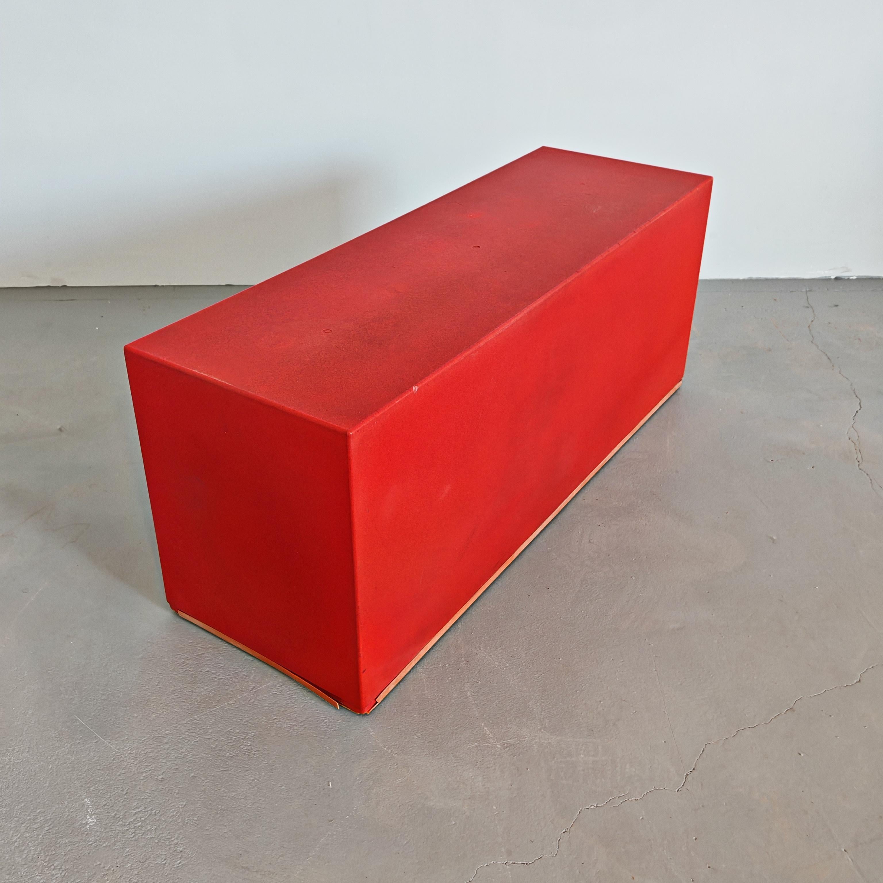 Coffee Table red 70s composed of 3 modules of 