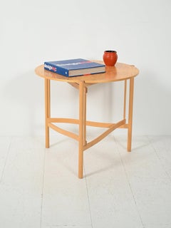 Scandinavian round birch coffee table by Karl Andersson & Söner