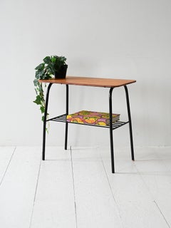 Scandinavian vintage coffee table with metal frame
