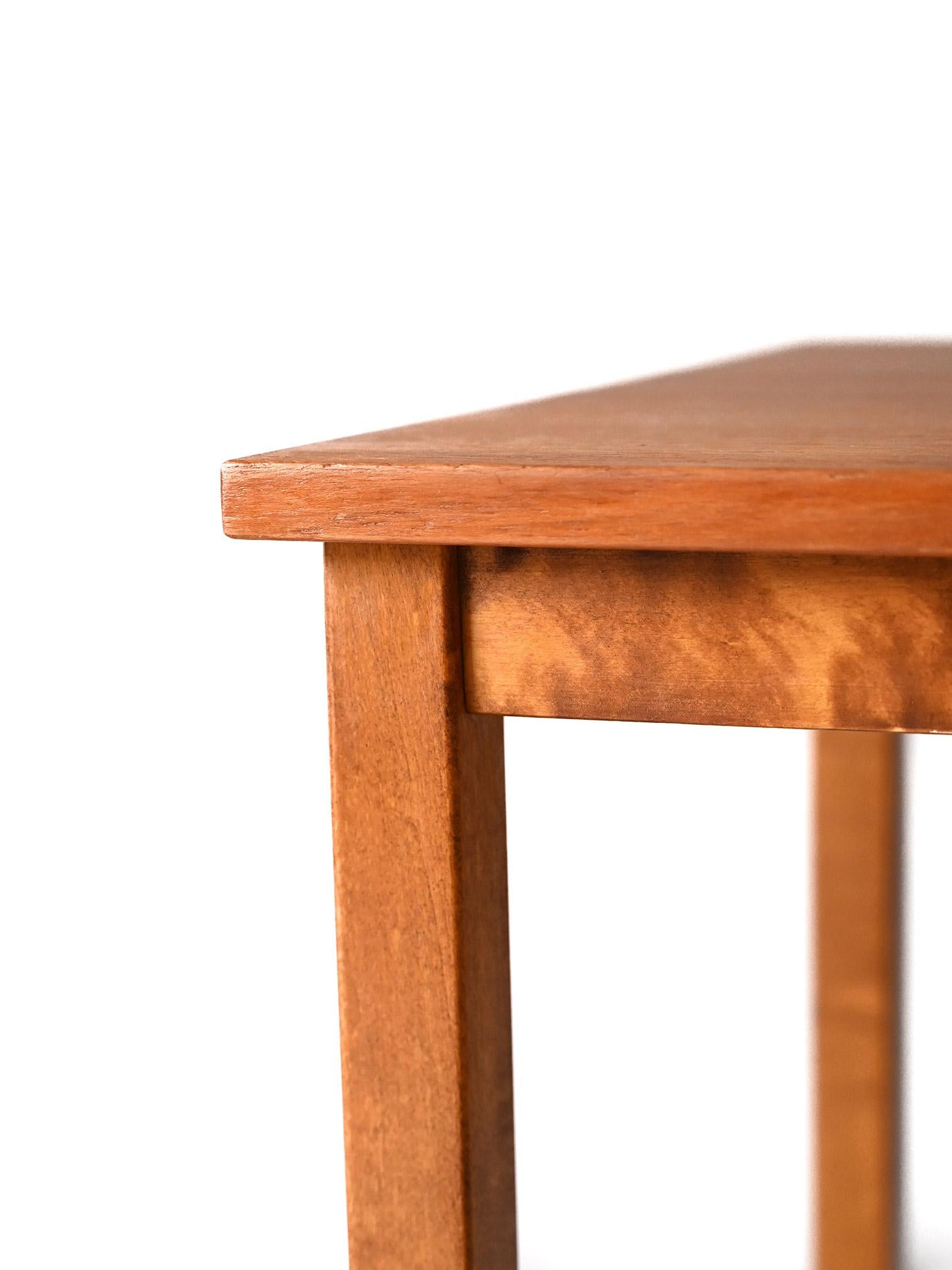 Scandinavian Coffee table scandinavo vintage in rovere con inserti in radica in vendita