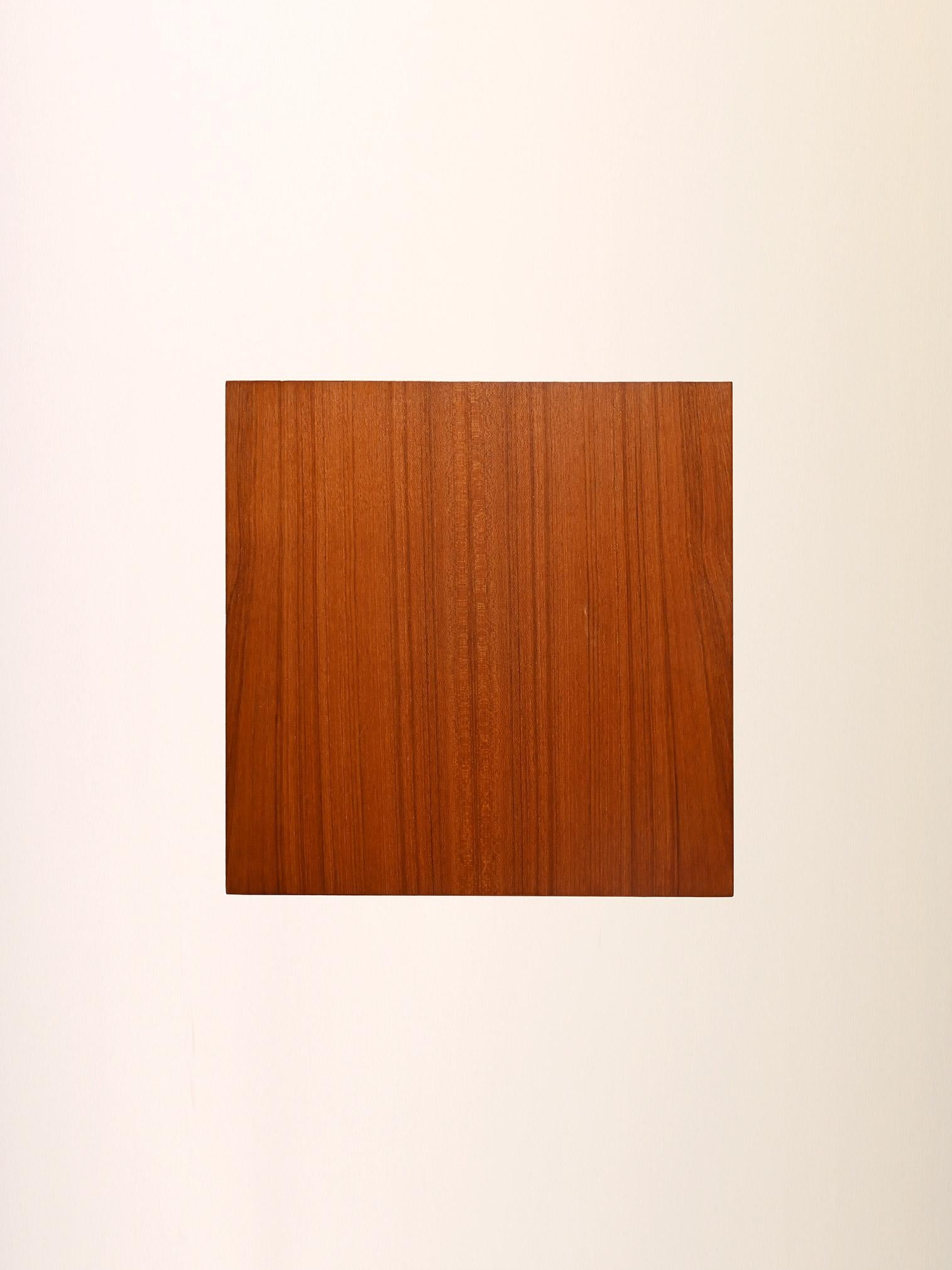 Coffee table scandinavo vintage in rovere con inserti in radica In condizioni buone in vendita a Brescia, IT