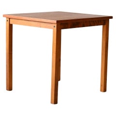 Coffee table scandinavo vintage in rovere con inserti in radica